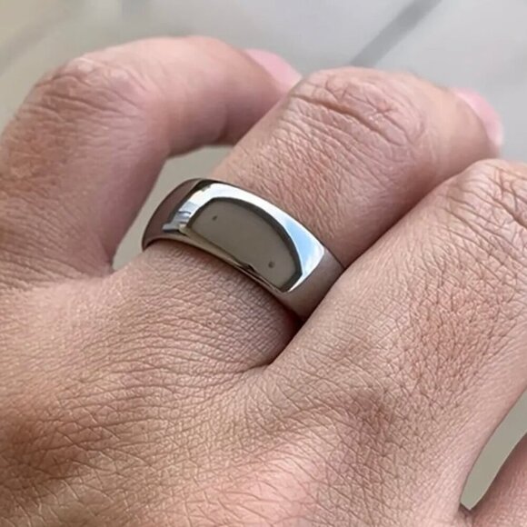 Silver Tungsten Ring Size 11 - Picture 3 of 3